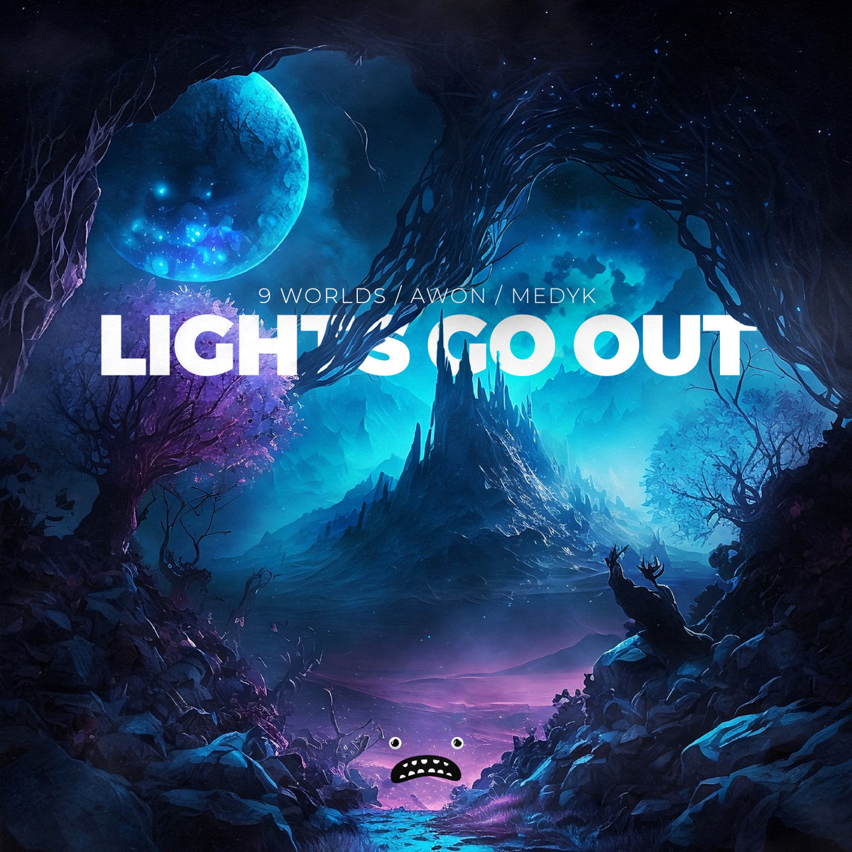 9 Worlds, Awon, Medyk - Lights Go Out cover artwork